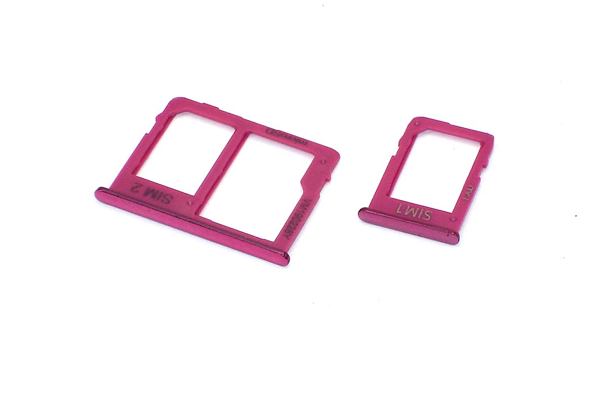 Лоток для SIM-карты Samsung Galaxy J6/J4+ (J610F/J415F) красный