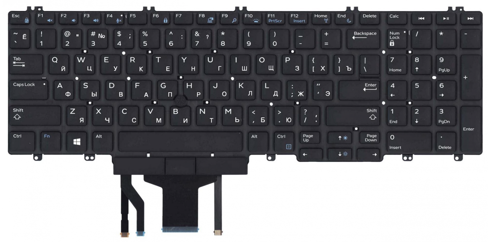 Клавиатура DELL Precision E7530 с подсветкой, OEM