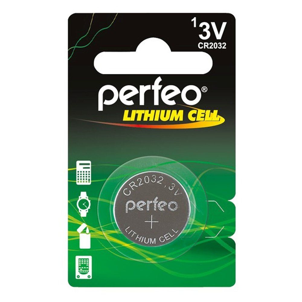 Элемент питания литиевый PERFEO CR2032 (блистер/1шт)