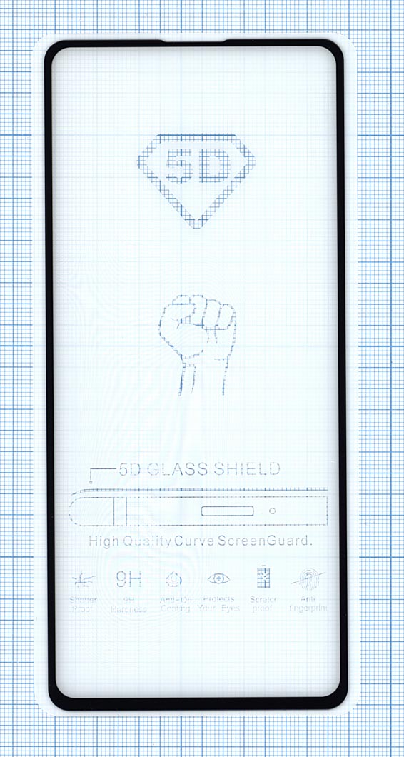 Защитное стекло "Полное покрытие" для Samsung Galaxy M51 черное