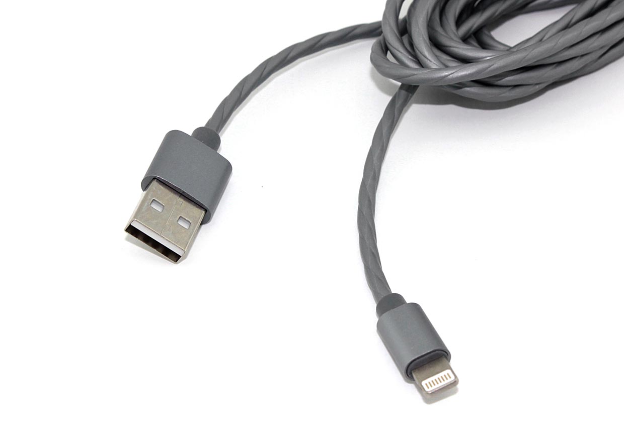 Кабель для зарядки Apple Lightning 8Pin. 3m. Серый