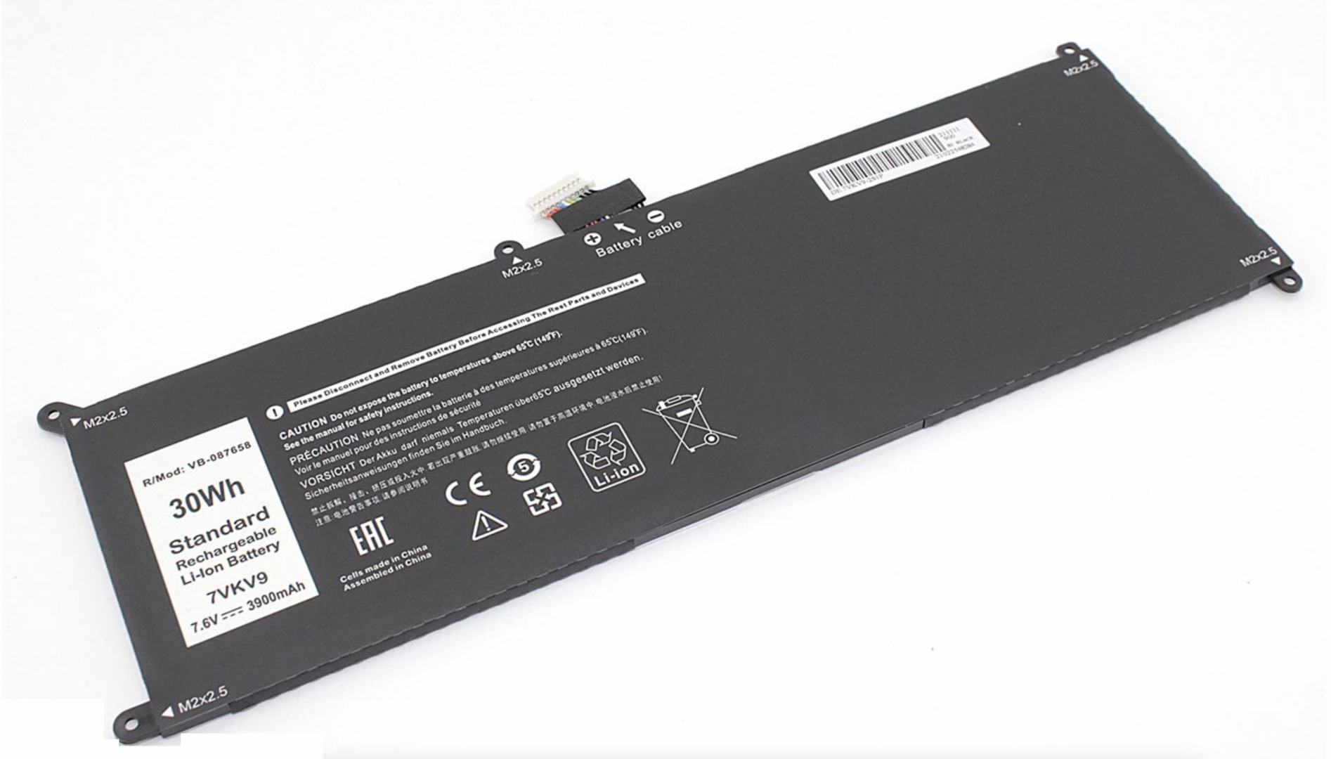 Аккумулятор DELL XPS 12 7.6V, 3900mAh, OEM