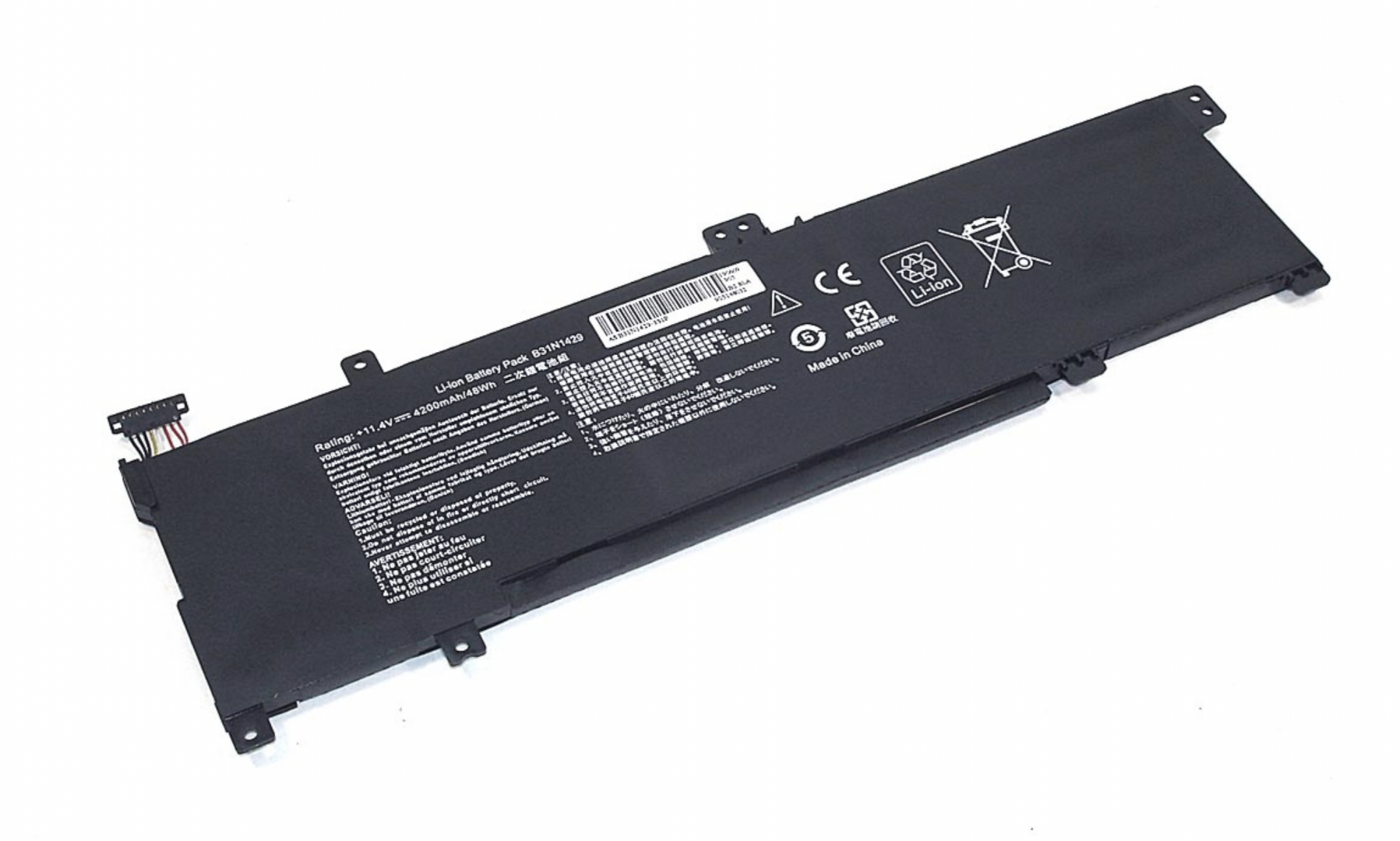 Аккумулятор ASUS K501UX-DM282T 11.4V, 48Wh, OEM