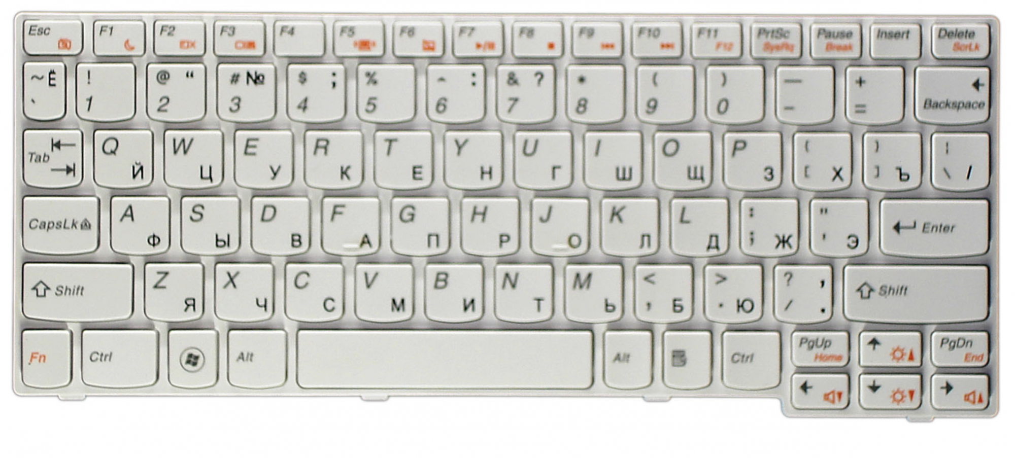 Клавиатура Lenovo IdeaPad S10-3 белая, OEM