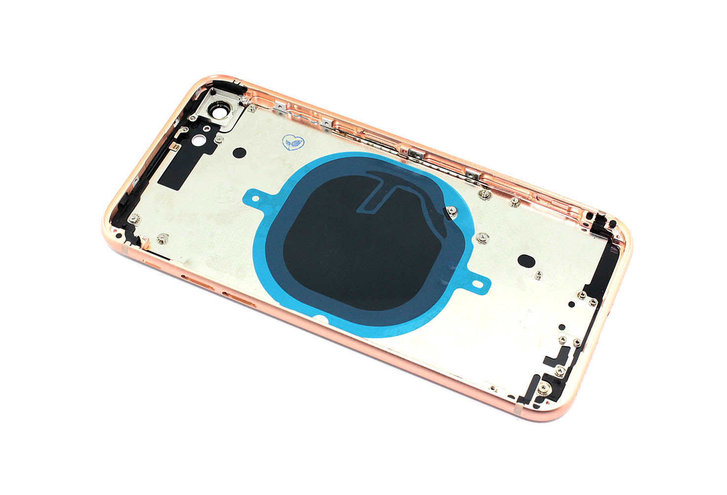 Задняя крышка (корпус) в сборе с рамкой для Apple iPhone 8 золотая