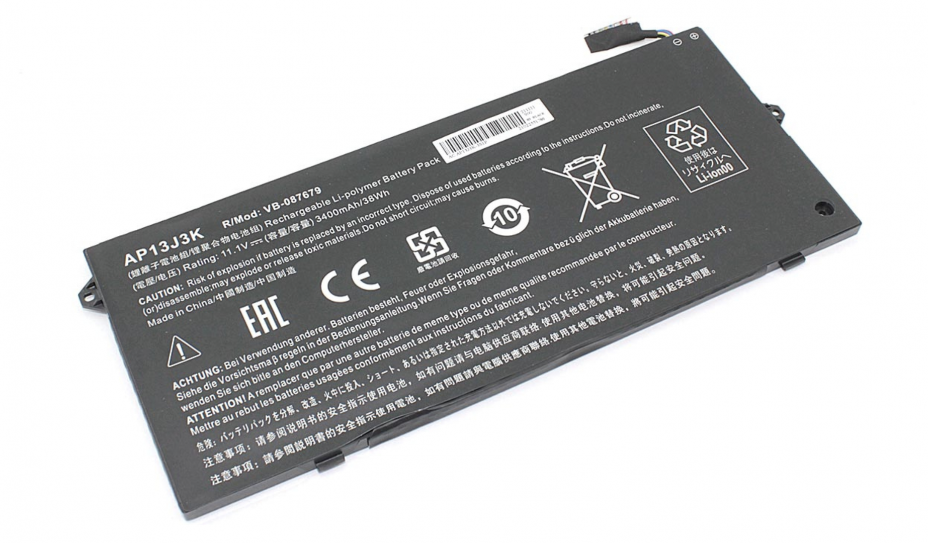 Аккумулятор Acer ﻿Chromebook C720P-2457 11.1V, 3400mAh, OEM