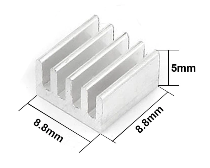 Аллюминиевый радиатор 8,8x8,8x5 мм