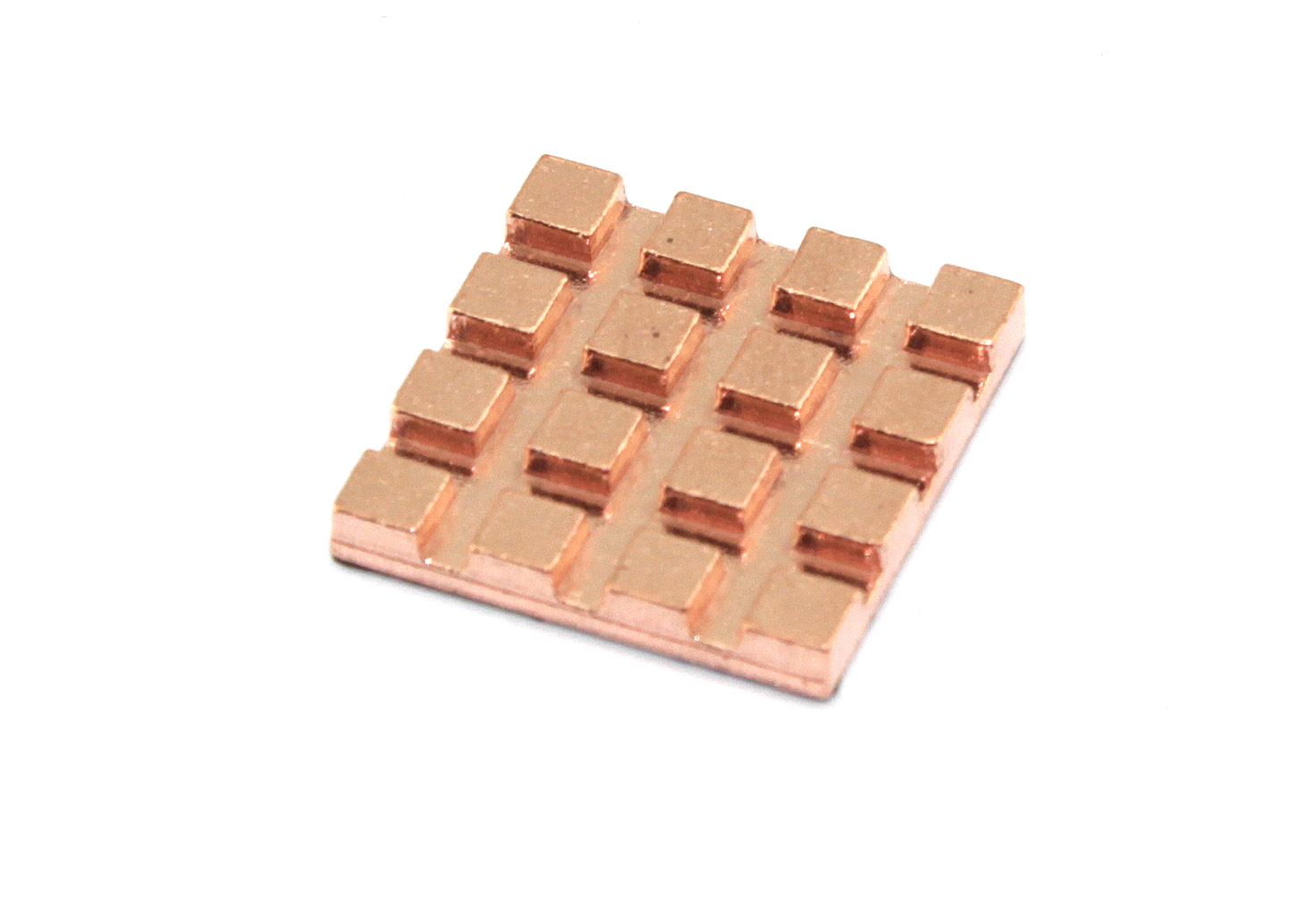 Медный радиатор 15х15х2мм с термоскотчем 3M 9448A