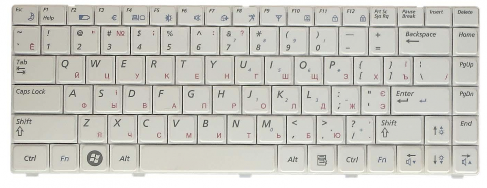 Клавиатура Samsung R440 белая, OEM