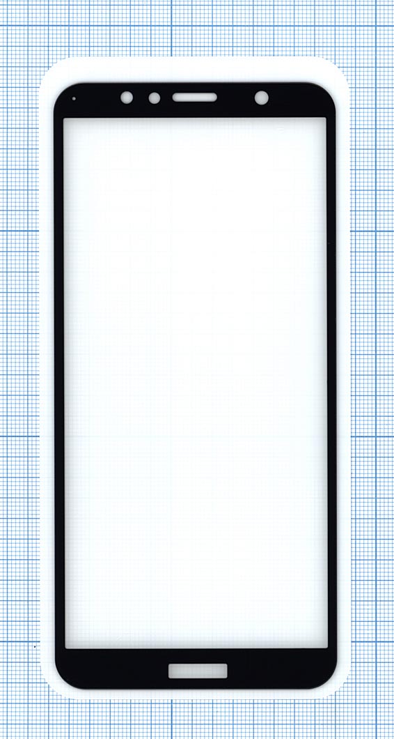 Защитное стекло "Полное покрытие" Huawei Honor 7A Prime черное