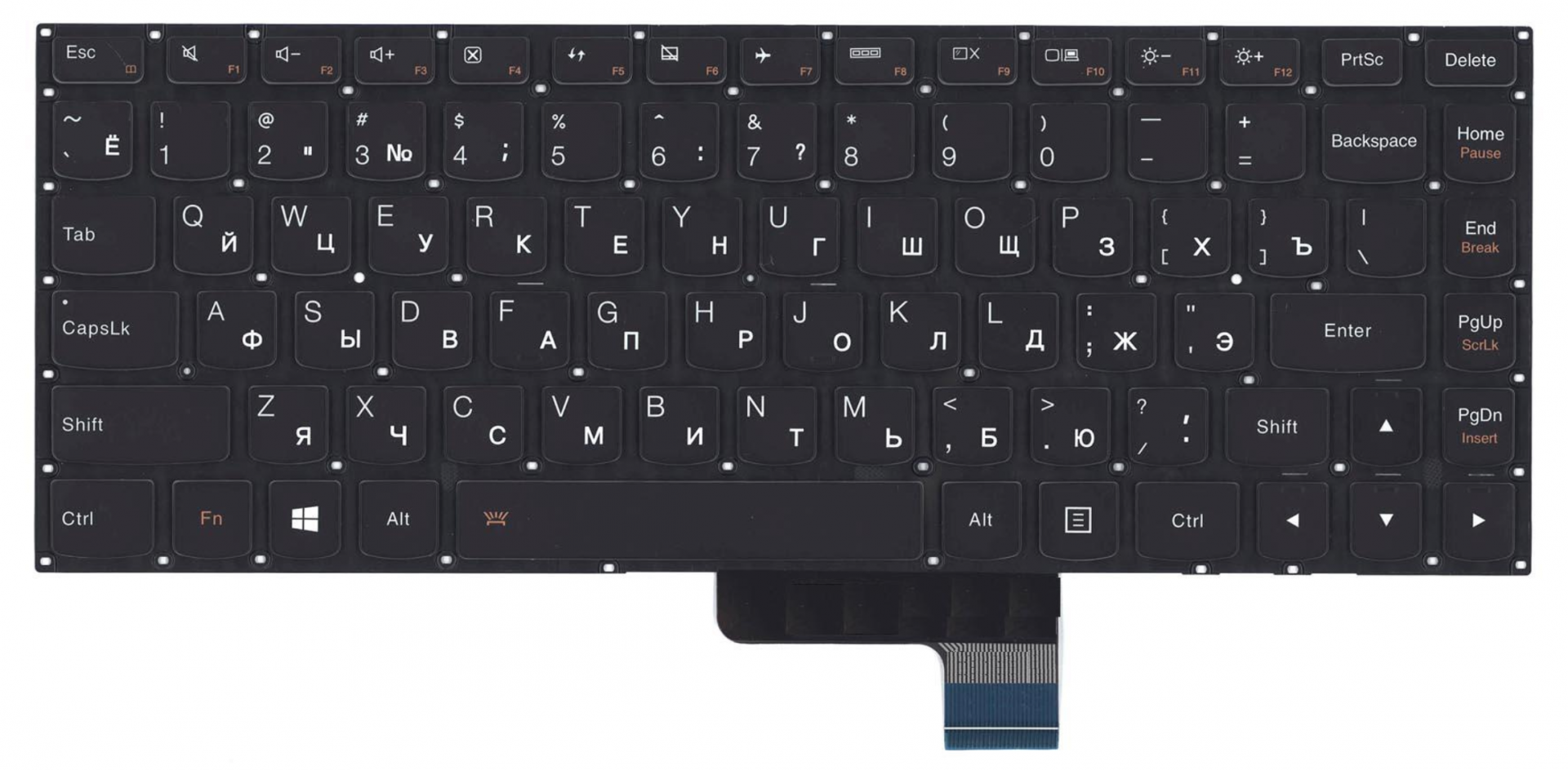 Клавиатура Lenovo IdeaPad Yoga 2 13 59422680 с подсветкой, OEM