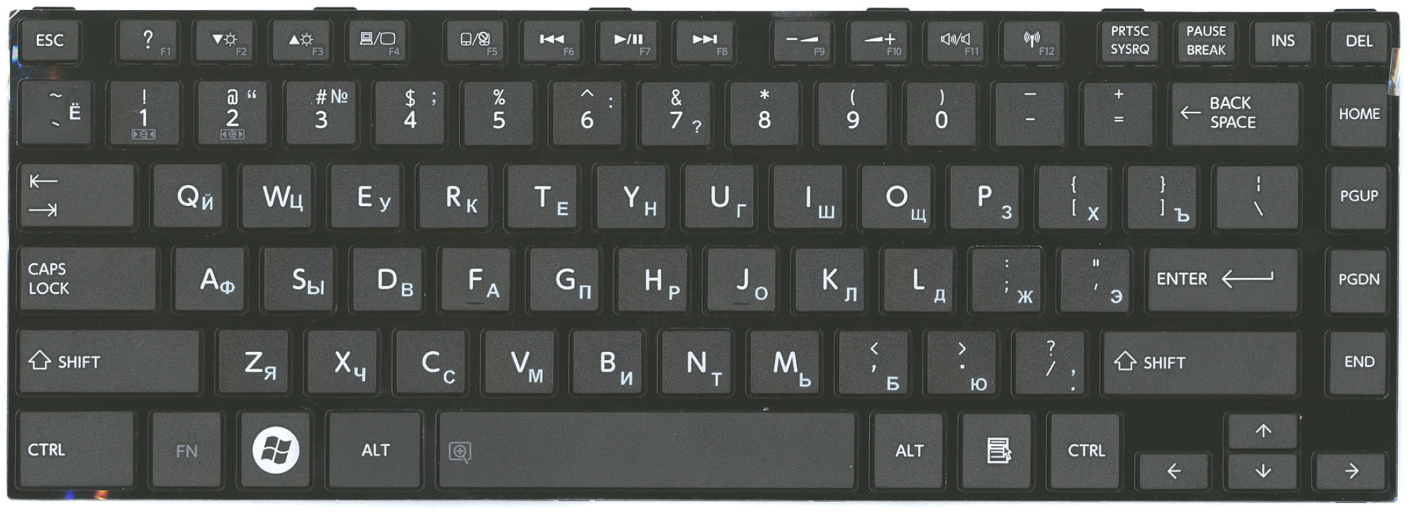 Клавиатура Toshiba Satellite L830 с рамкой, OEM