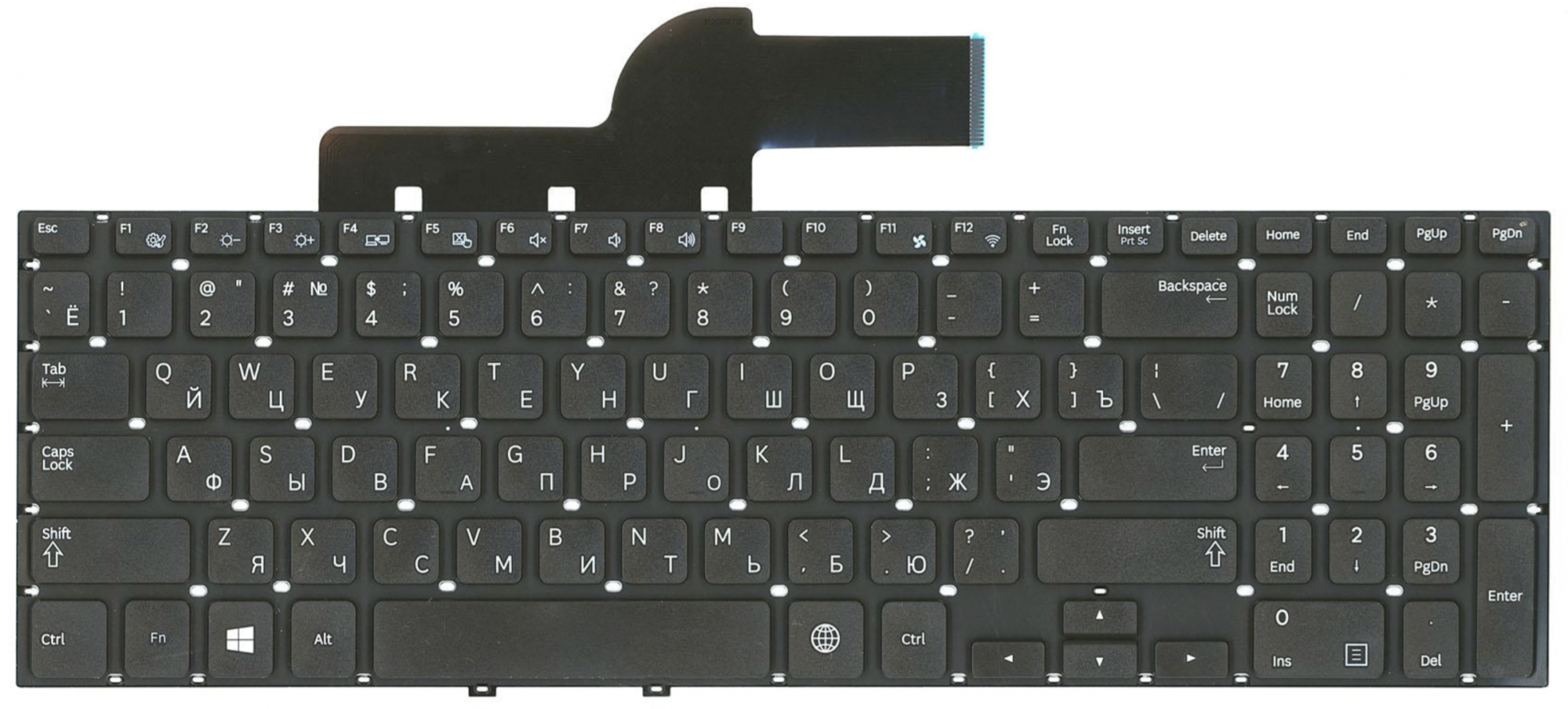 Клавиатура Samsung NP270E5E-K01 OEM