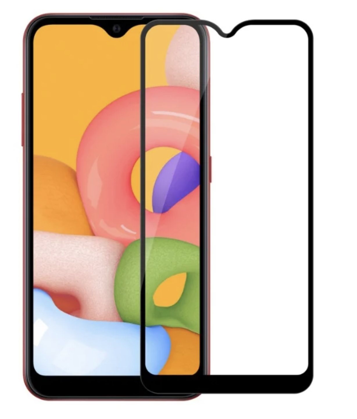 Защитное стекло YOLKKI 2.5D во весь экран Samsung Galaxy A40/A405/A01/M01