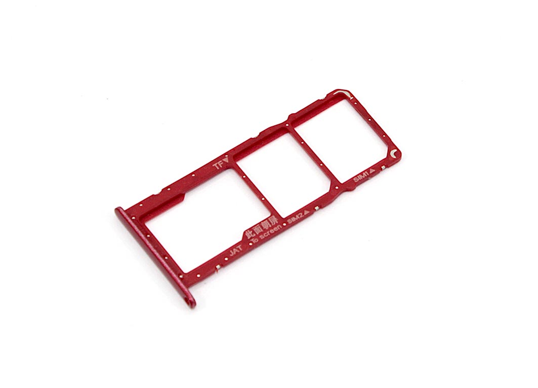 Лоток для SIM-карты Huawei Honor 8A красный