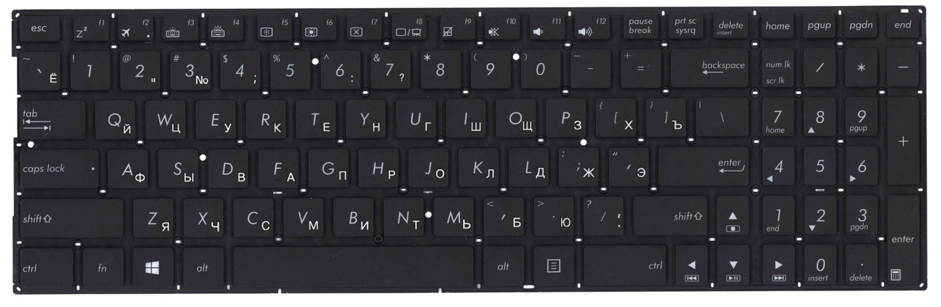 Клавиатура Asus Q534UX с подсветкой, OEM