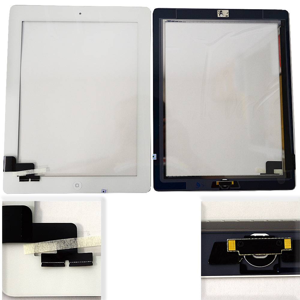 Тачскрин (Сенсор дисплея) iPad 2 + кнопка HOME белый