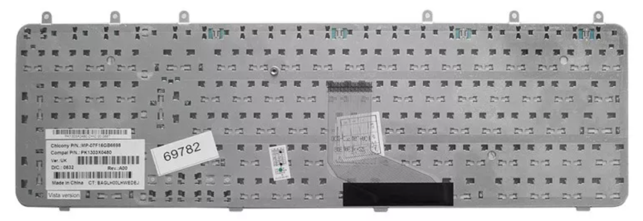 Клавиатура HP Pavilion dv7-1000ea серебристая, OEM