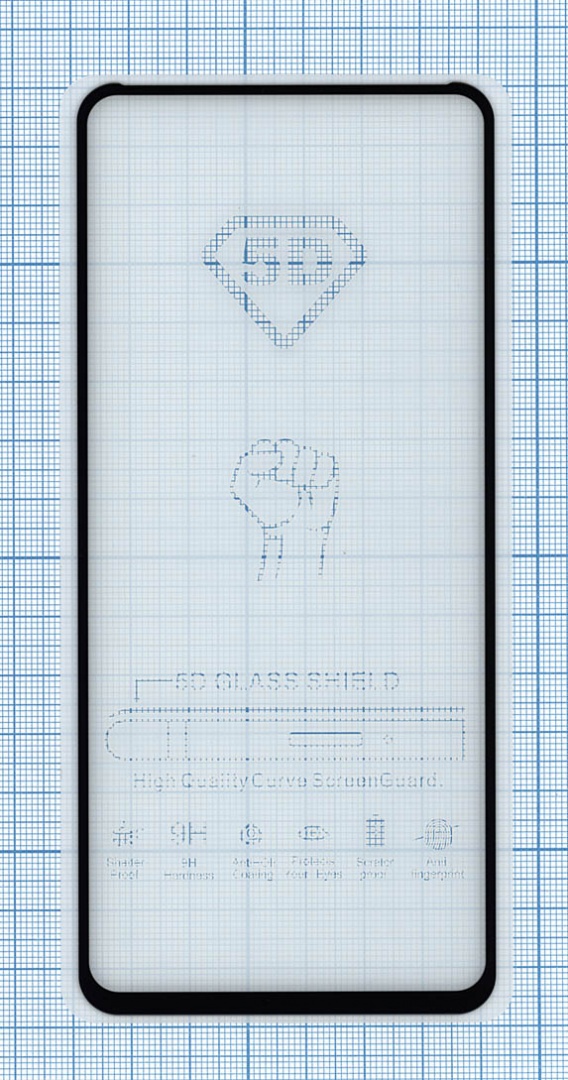 Защитное стекло "Полное покрытие" для Xiaomi Poco X3 черное