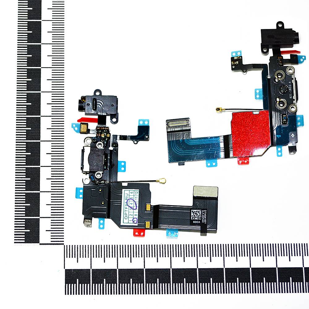 Шлейф iPhone 5C + разъем зарядки + разъем гарнитуры orig Factory