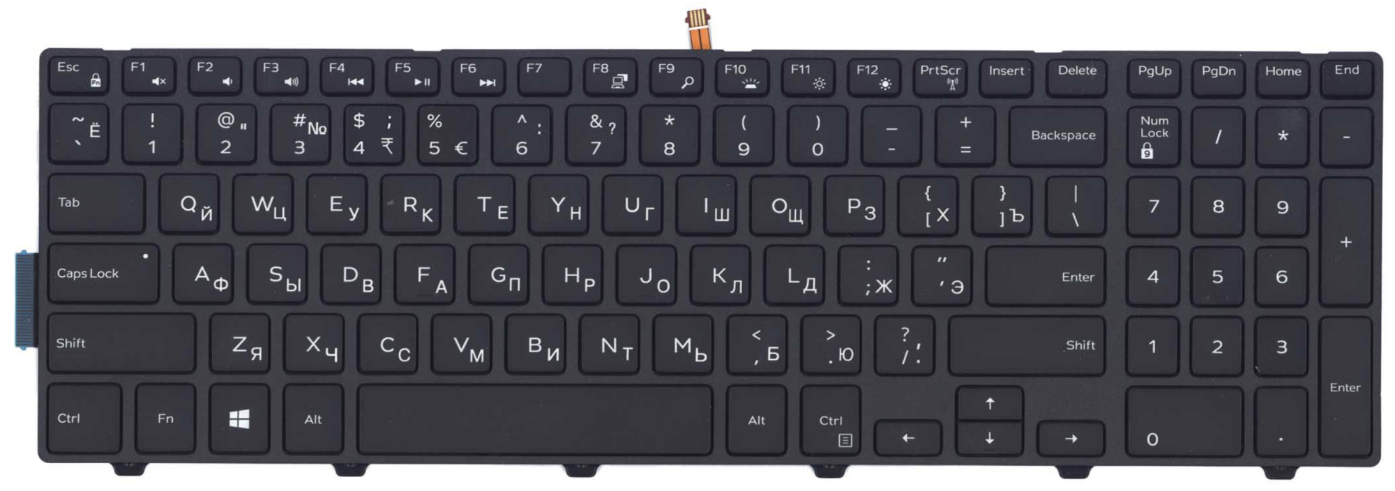 Клавиатура DELL Inspiron 3541 с подсветкой, OEM