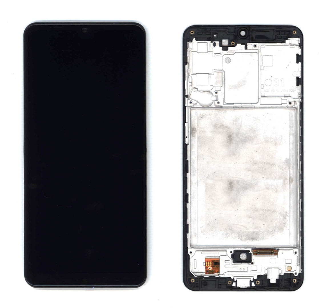 Дисплей для Samsung Galaxy A31 SM-A315F в сборе с тачскрином и рамкой (TFT) черный