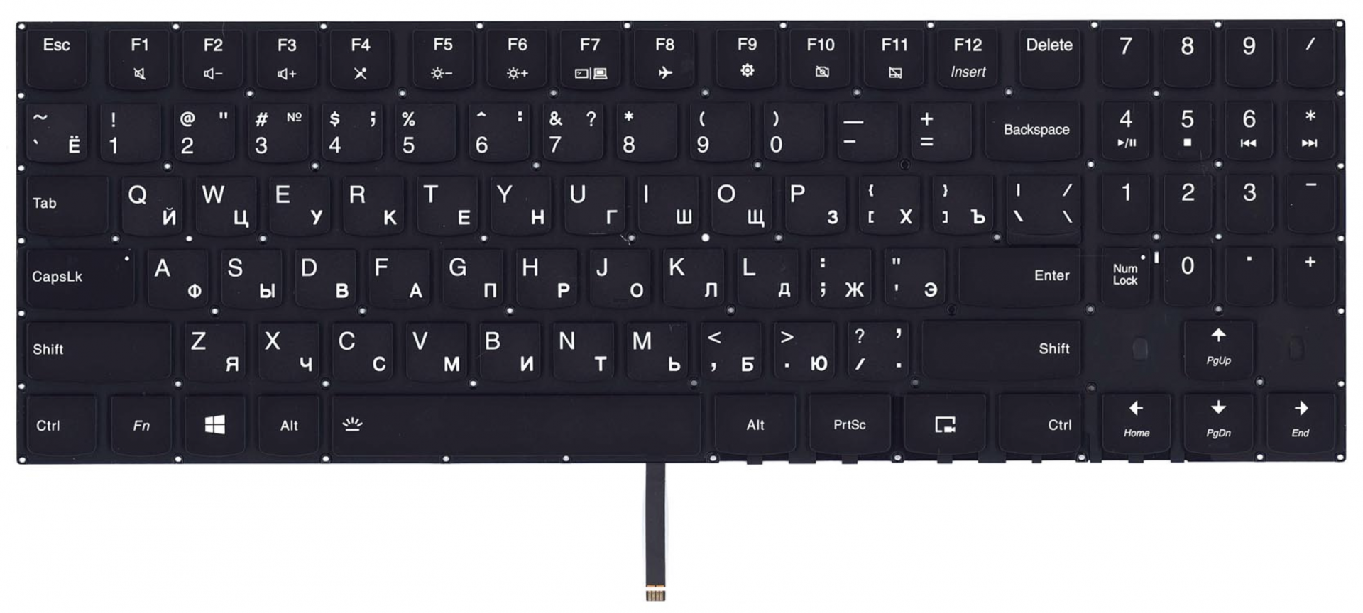 Клавиатура LENOVO Legion Y540-17IRH с белой подсветкой, OEM