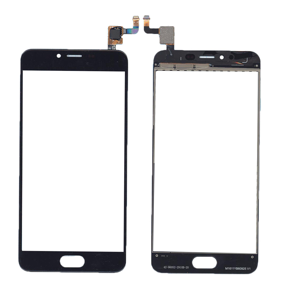 Сенсорное стекло (тачскрин) для Meizu M5 черное