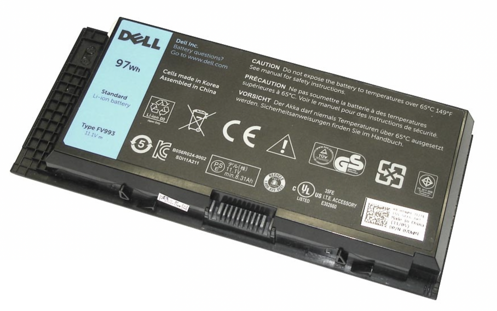 Аккумулятор DELL Precision M4600 11.1V, 97Wh, Original