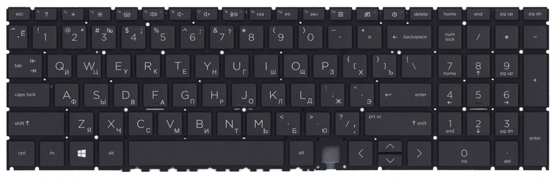 Клавиатура HP Envy 15-ED с подсветкой, OEM