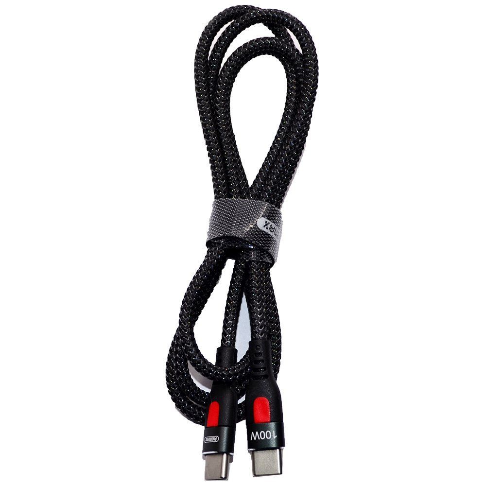 Кабель USB TYPE-C - TYPE-C REMAX Lesu Pro RC-187c черный (1м)