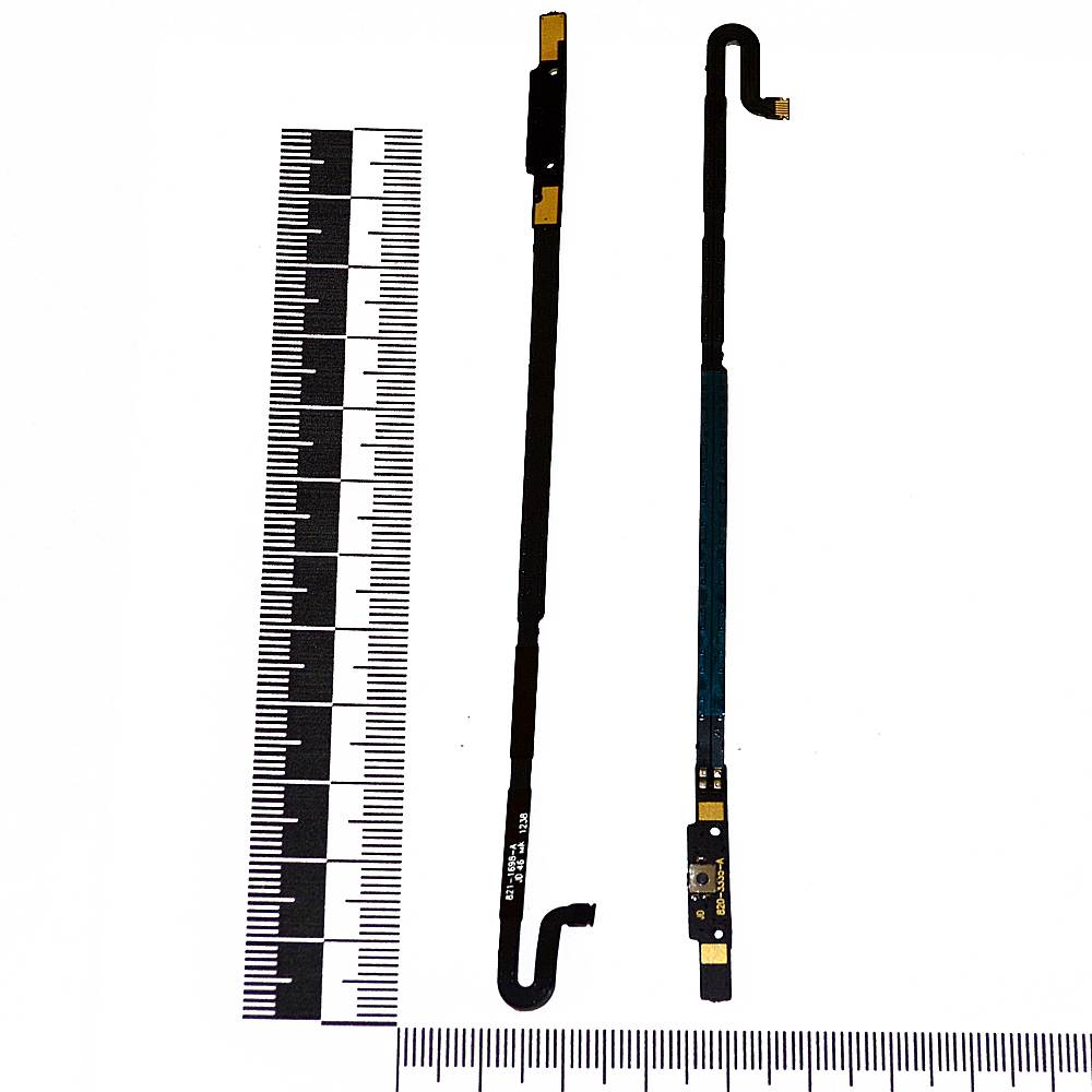 Шлейф iPad 4 + кнопка "HOME" серебро