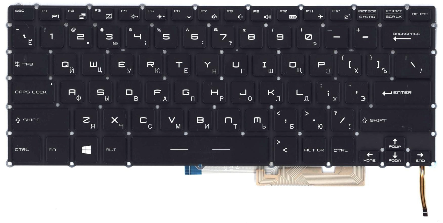 Клавиатура MSI GS43VR 7RE(Phantom Pro)-094RU с подсветкой, OEM