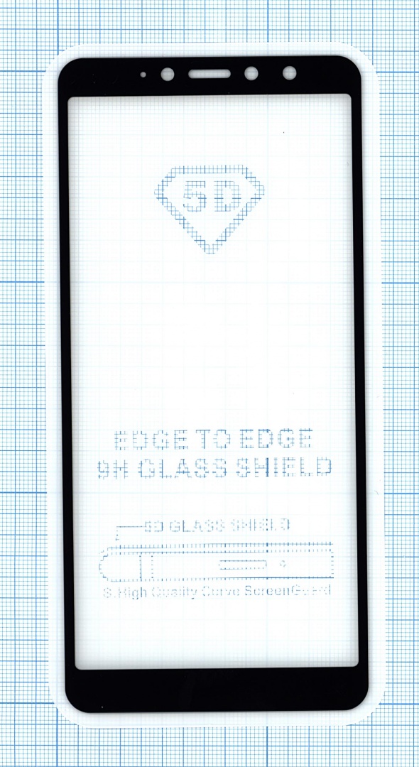 Защитное стекло "Полное покрытие" для Xiaomi Redmi S2 черное