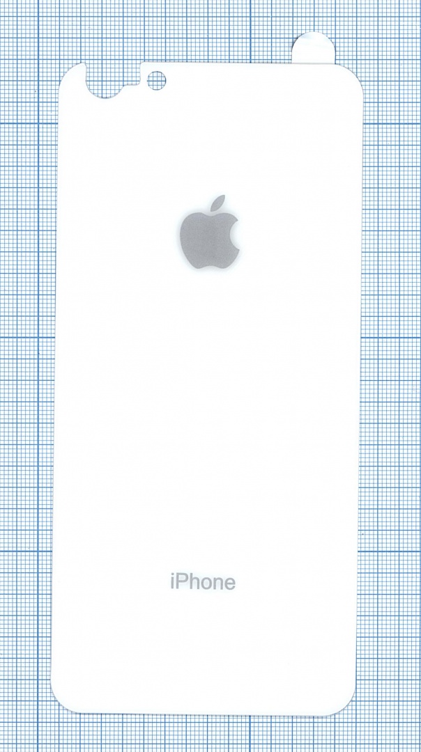 Защитное заднее стекло для iPhone 6/6S Plus белое
