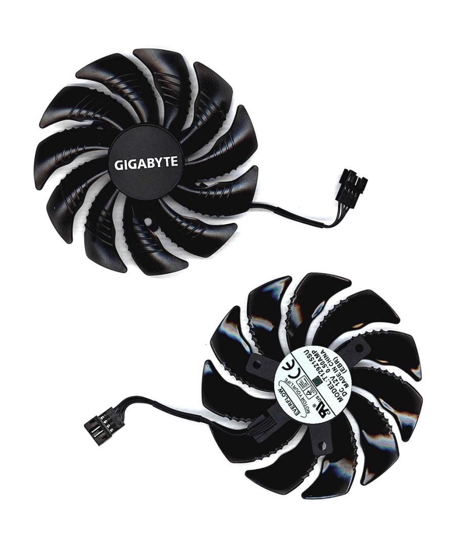 Вентилятор (кулер) для видеокарты Gigabyte RX 470, 570, 580, GTX 1060 88мм 4-pin