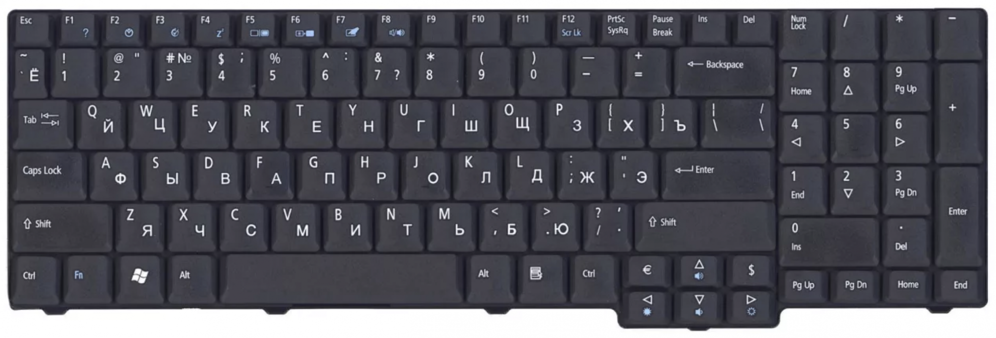 Клавиатура Acer TravelMate 7520G OEM