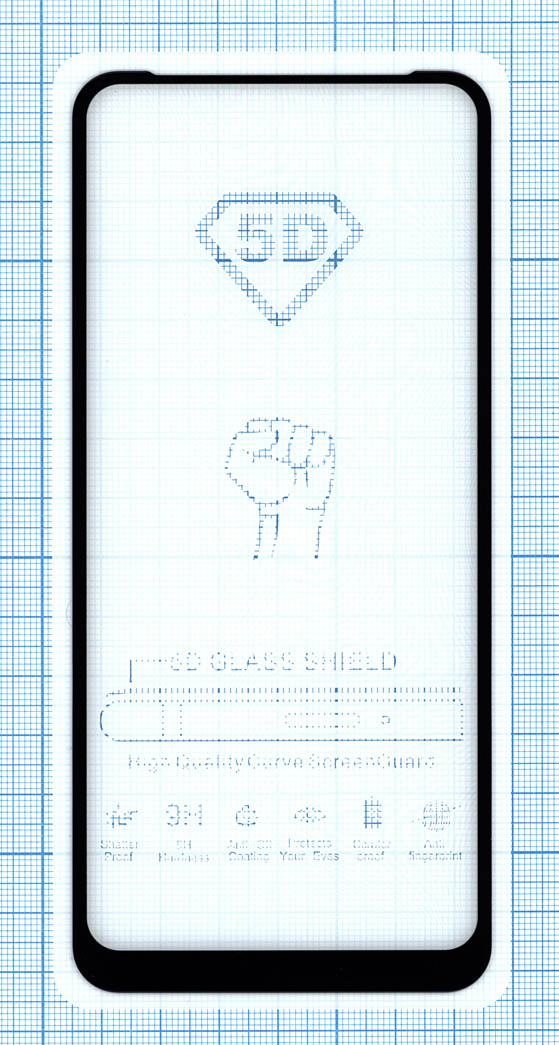 Защитное стекло "Полное покрытие" для Samsung Galaxy A11 черное