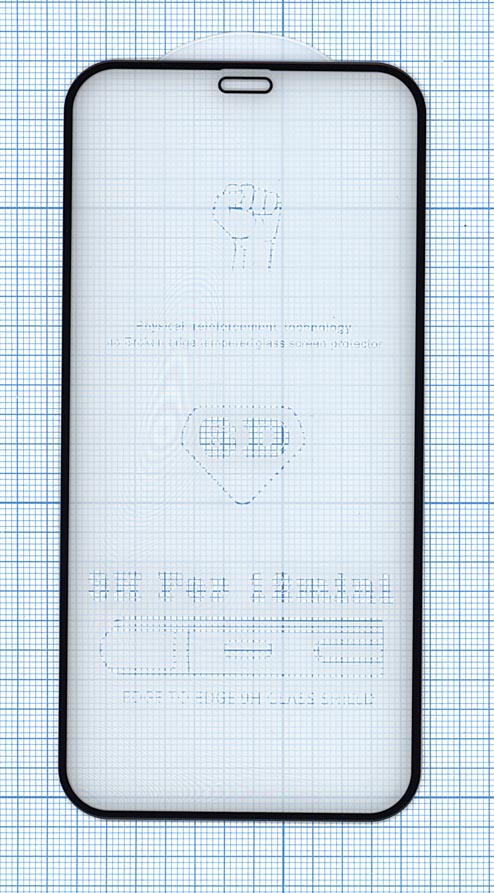 Защитное стекло 6D для Apple iPhone 12 mini черное