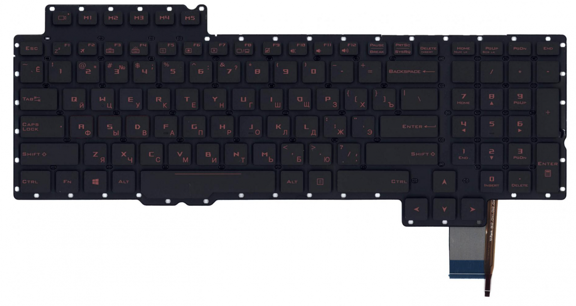 Клавиатура ASUS ROG G752VT без рамки, красная подсветка, OEM