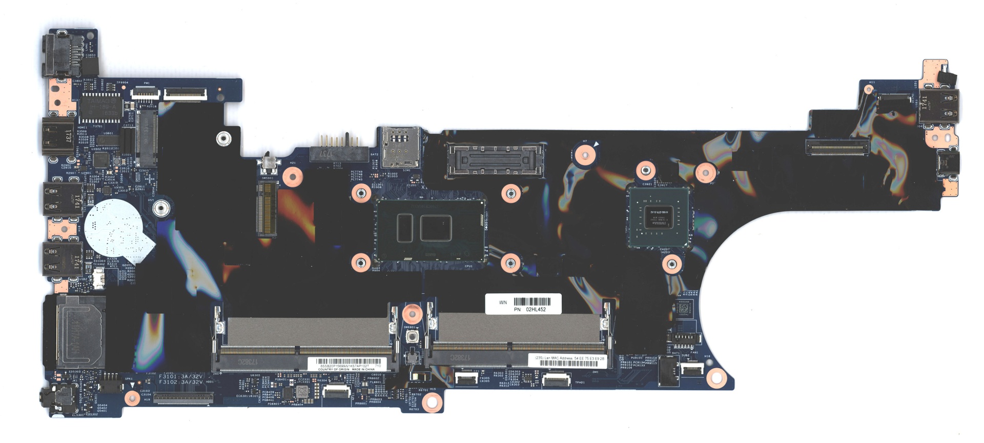 Материнская плата для Lenovo ThinkPad T570 i7-7600 N16 WIN