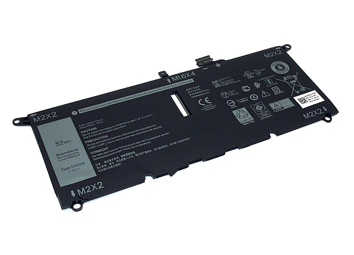 Аккумуляторная батарея для ноутбука Dell XPS 13 9370 (0H754V) 7.6V 6500 mAh