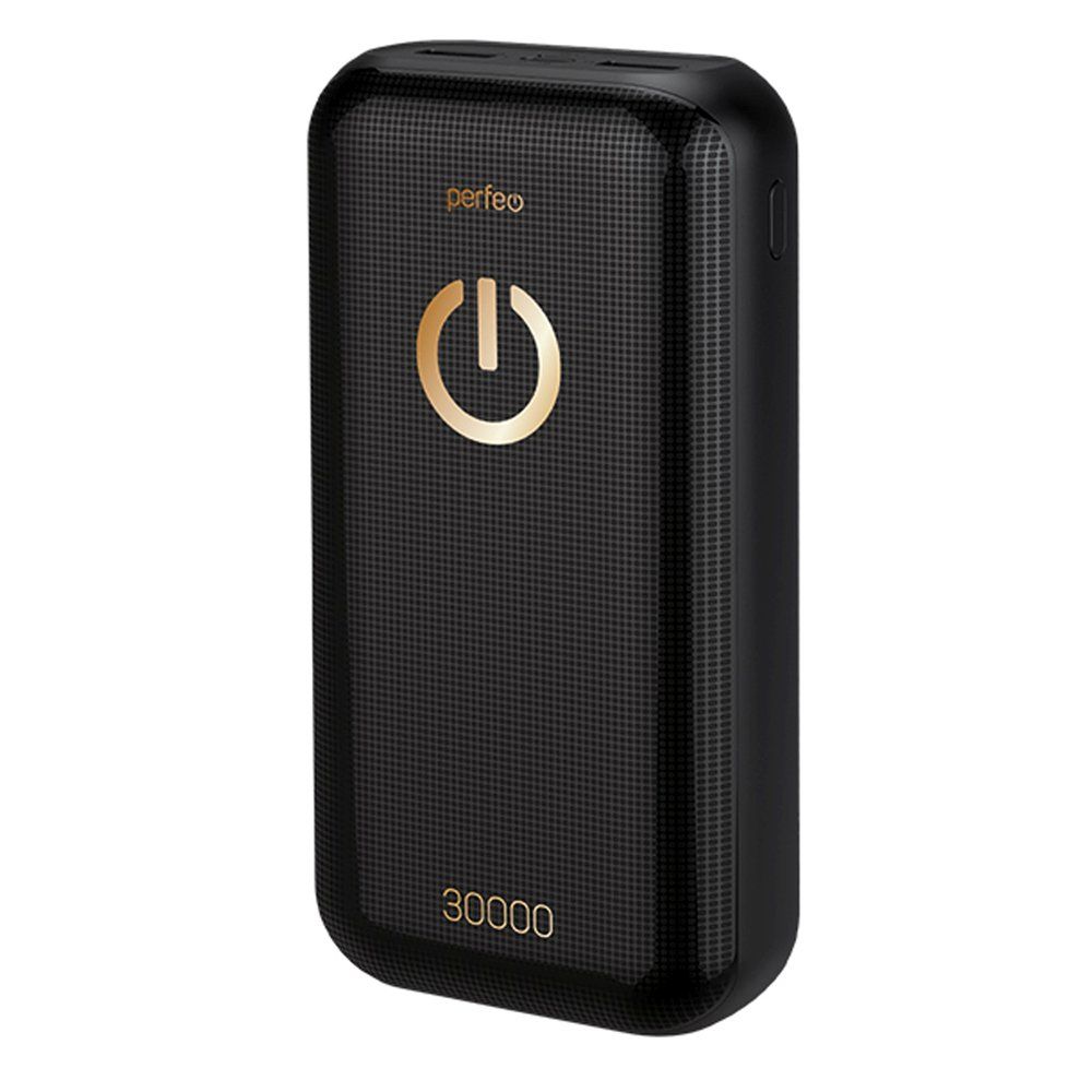 Power Bank 30000mA PERFEO Splash (2 USB выхода 1,0A/2,1A) черный