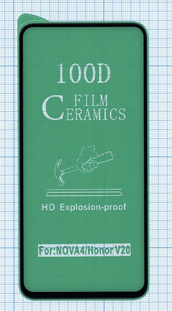 Керамическая пленка (стекло) для Huawei Nova 4/ Honor V20 черная