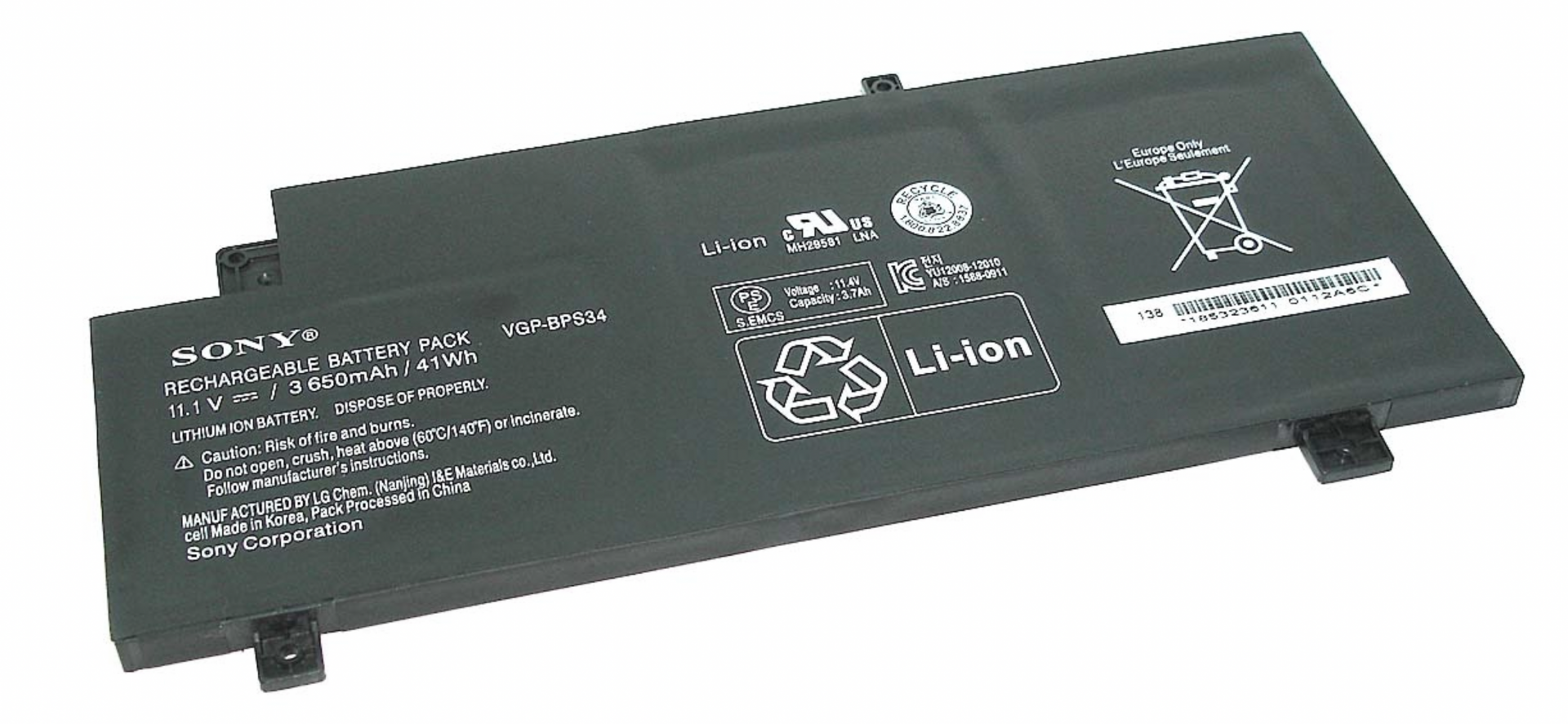 Аккумулятор Sony VAIO SVF15A1Z2RS 11.1V, 41Wh, Original