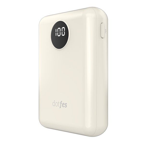 Power Bank 10000mA DOTFES D06 (2 USB выхода 1A/2,1A) белый