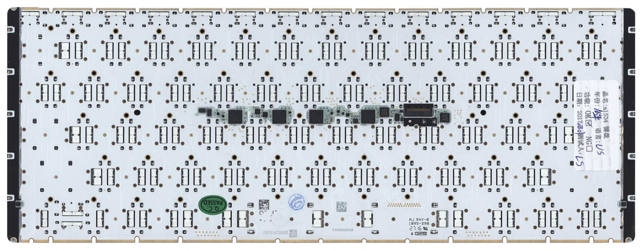 Клавиатура Apple MacBook 12" 2017 A1534 (MNYM2LL/A) плоский Enter, OEM