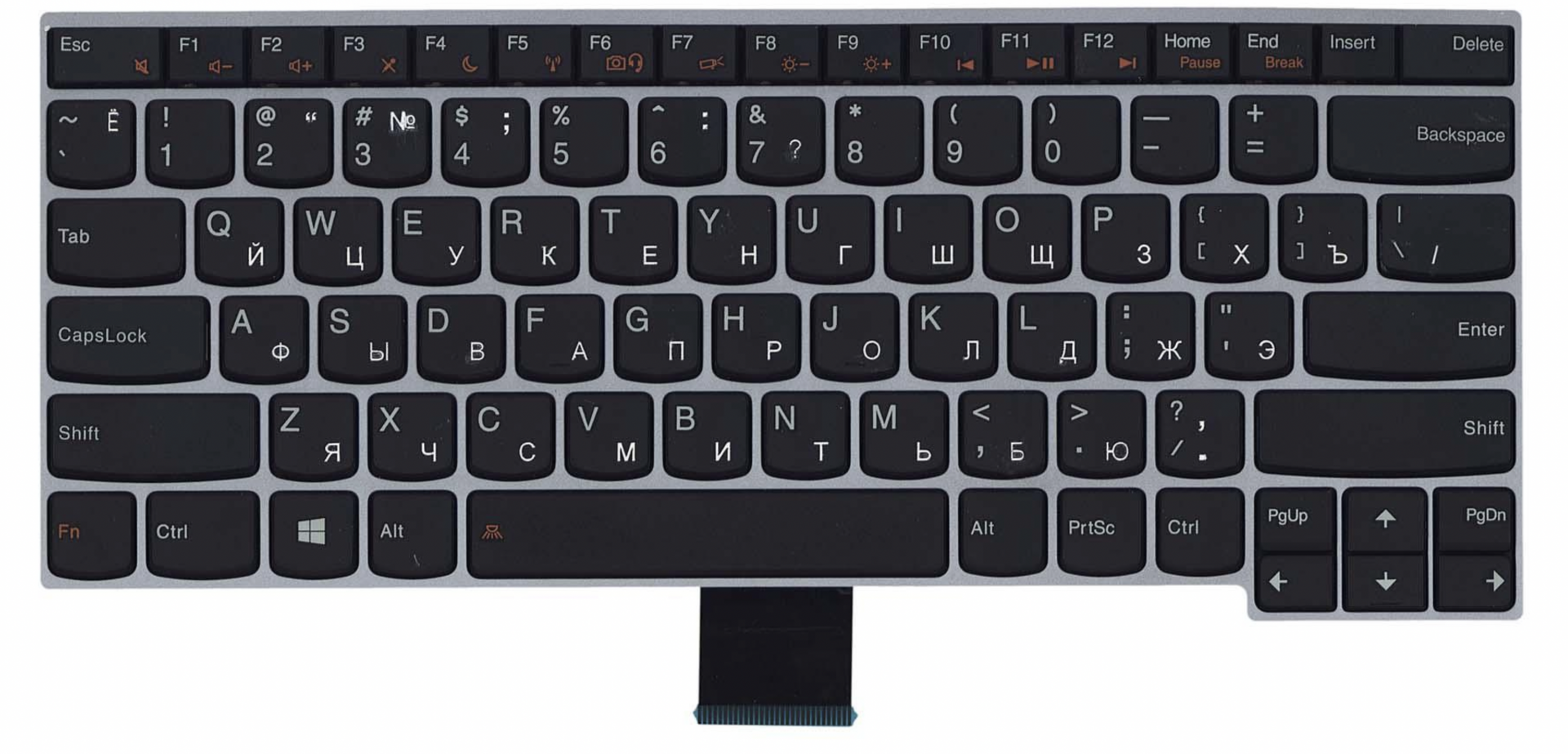 Клавиатура Lenovo V490U с серебристой рамкой, OEM