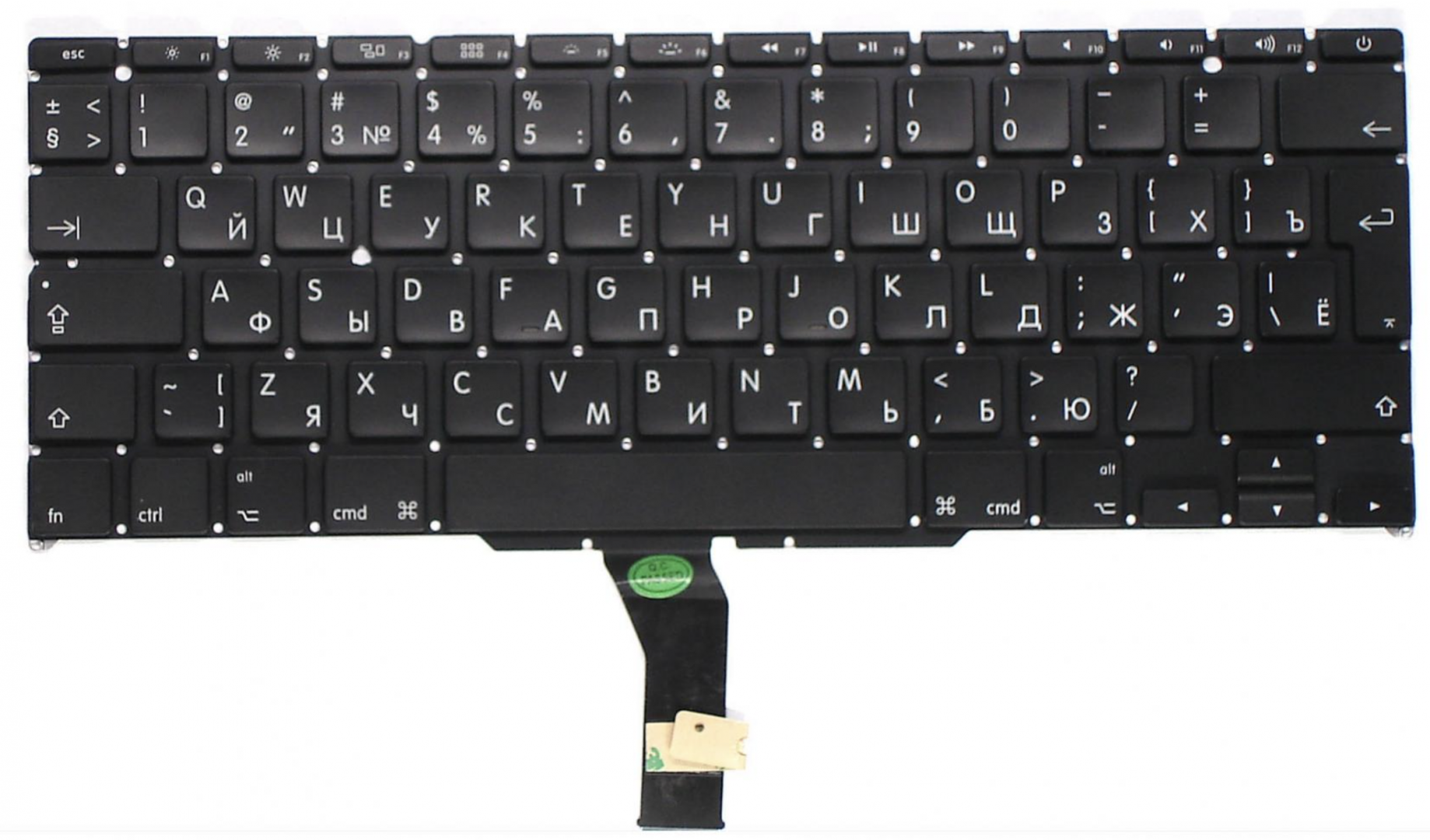 Клавиатура Apple MacBook Air 11.6" середина 2011 A1370 (MC968LL/A) большой Enter, с подсветкой, Original