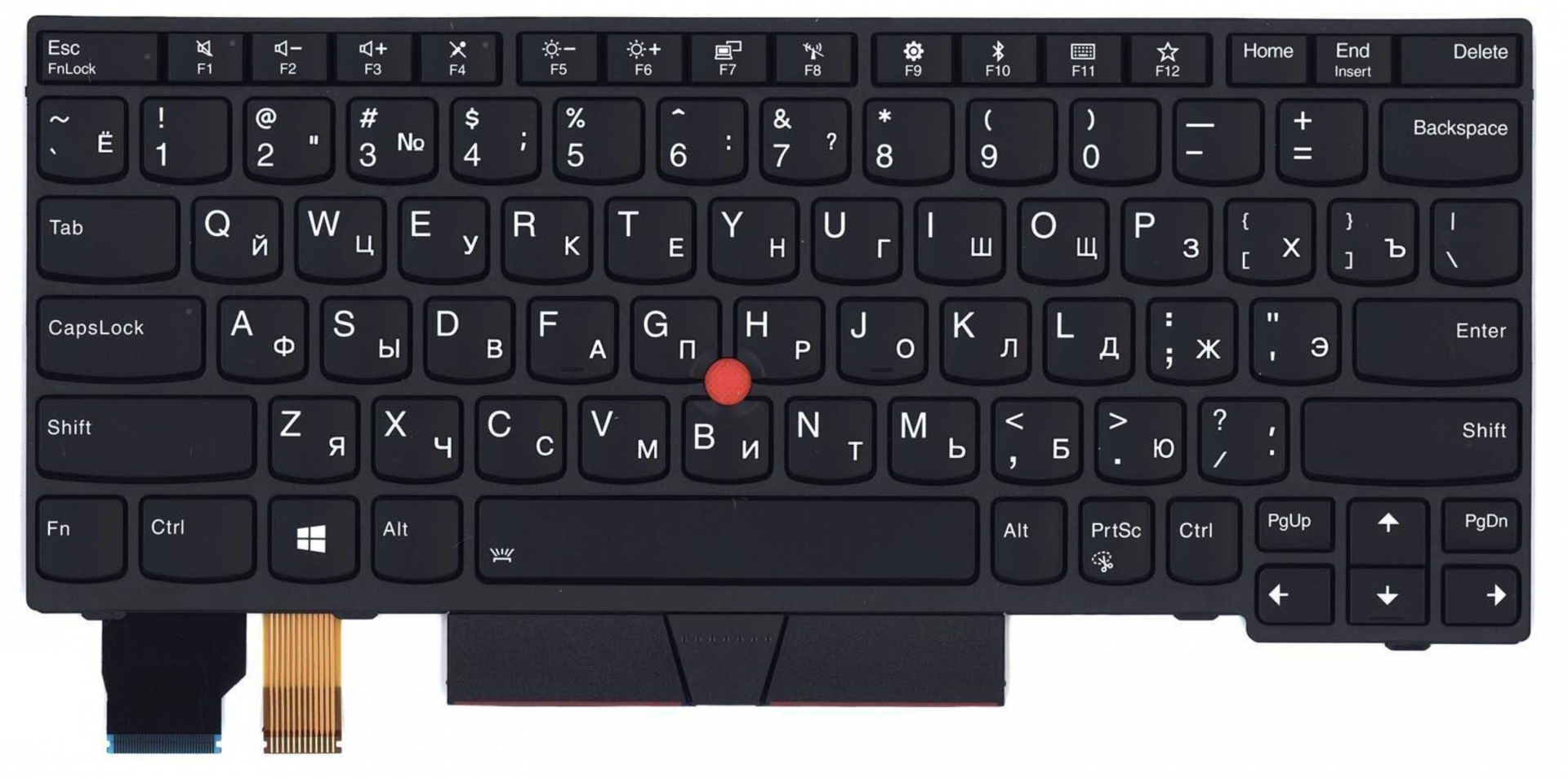 Клавиатура Lenovo ThinkPad X280 (20KF001QRT) с подсветкой, с указателем, OEM